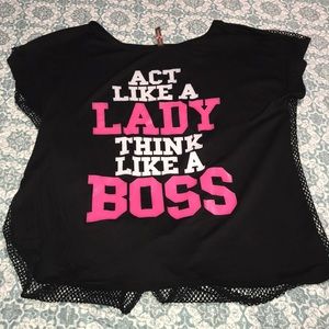 Act like a lady think like a boss shirt